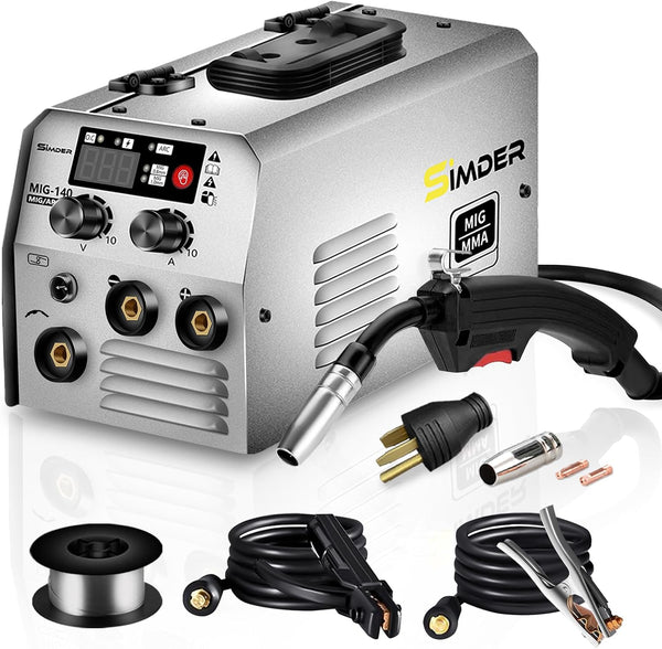 SSimder MIG-140S Gasless 3 in 1 MIG Welder