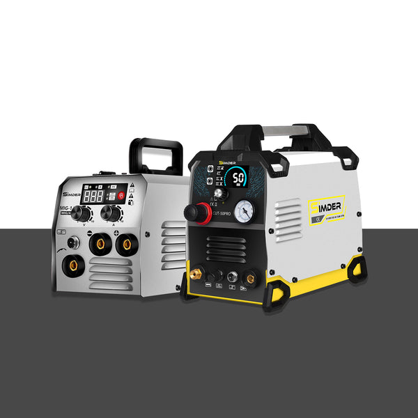 Taglierina al plasma ad arco pilota SSIMDER CUT-50PRO + saldatrice 5 in 1 SD-5010PRO, pinzatrice a caldo e saldatore