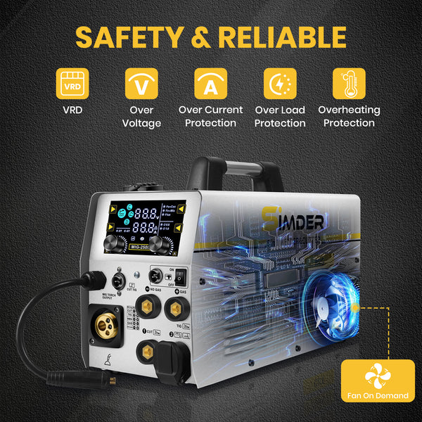 SSIMDER MIG-250 6 In 1 Welder&Plasma Cutter Welder