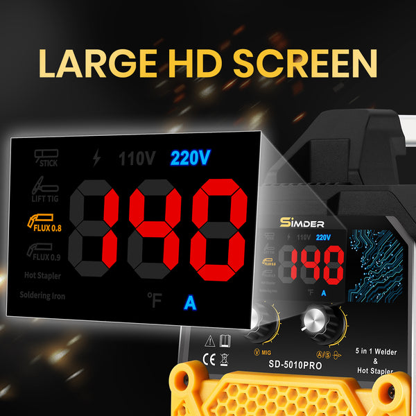 SSimder SD-5010 PRO 5-in-1 Welder, Hot Stapler&Soldering Iron