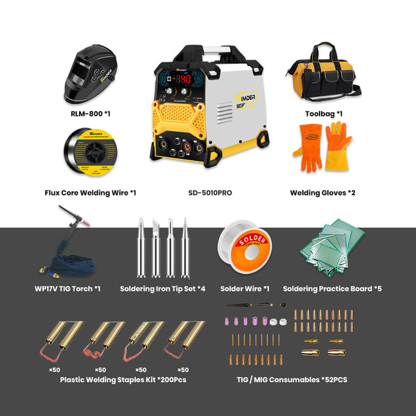 SSimder SD-5010 PRO 5-in-1 Welder, Hot Stapler&Soldering Iron