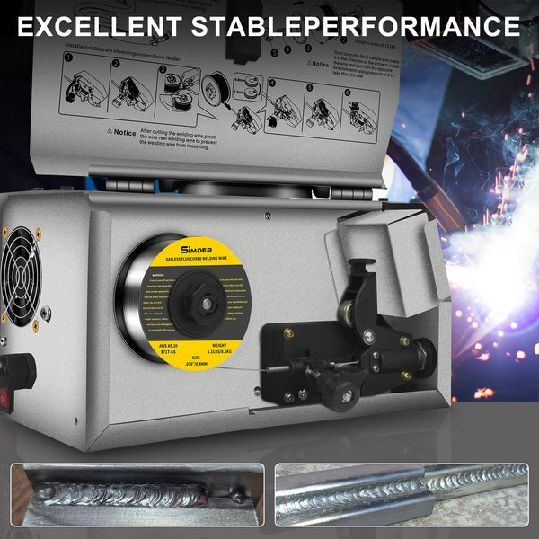 SSimder Flux Core Welding Wire E71TGS.035" 2lbs