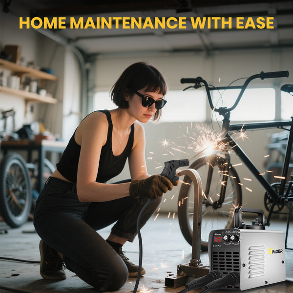 SSimder Mini Stick Welder 110V 220V Dual Voltage 4.98LB Portable Welding Machine IGBT Inverter ARC Force Adjustable ARC Welder for Workshop Outdoor Supports E6013 E7018 Rods 1/16" 1/8"