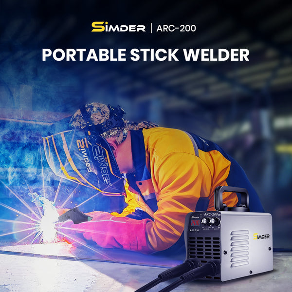 SSimder Mini Stick Welder 110V 220V Dual Voltage 4.98LB Portable Welding Machine IGBT Inverter ARC Force Adjustable ARC Welder for Workshop Outdoor Supports E6013 E7018 Rods 1/16" 1/8"