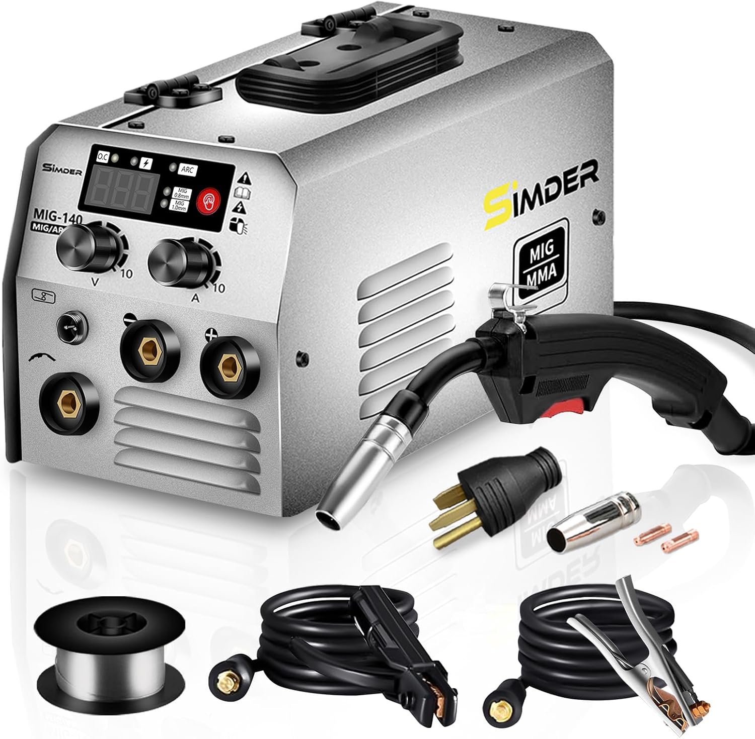 SSimder MIG-140S Gasless 2 in 1 MIG Welder