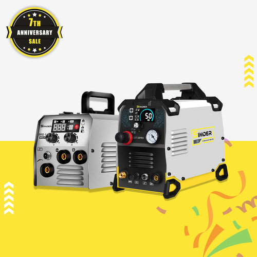 Taglierina al plasma ad arco pilota SSIMDER CUT-50PRO + saldatrice 5 in 1 SD-5010PRO, pinzatrice a caldo e saldatore