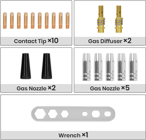 SSimder 14AK MIG Welding Consumables 20Pcs