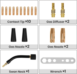 SSimder 15AK MIG Welding Consumables 18Pcs