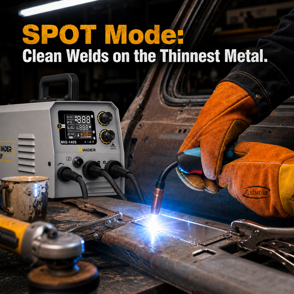 SSimder MIG-140 Gasless 3 in 1 Pulse MIG Welder