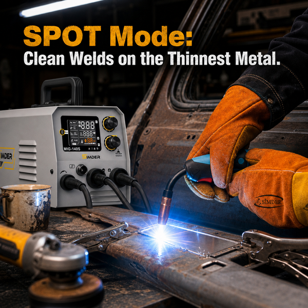 SSimder MIG-140 Gasless 3 in 1 Pulse MIG Welder