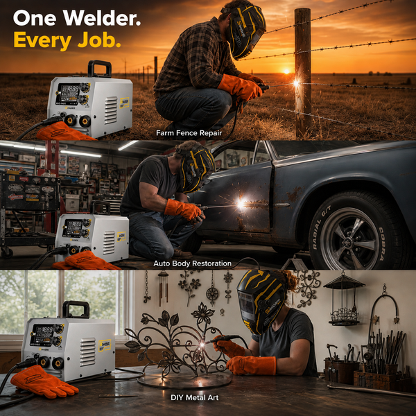 SSimder MIG-140 Gasless 3 in 1 Pulse MIG Welder