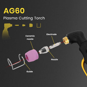 SSimder AG60 Plasma Cutter Consumables - cutting in use