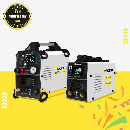 Taglierina al plasma ad arco pilota SSIMDER CUT-50PRO + saldatrice 2 in 1 ARC-120M e pinzatrice a caldo