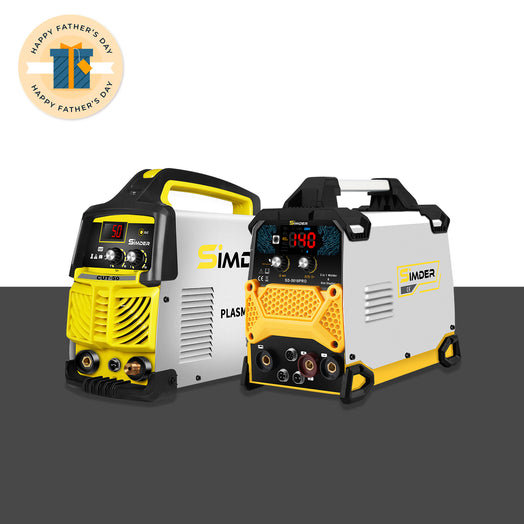 Taglierina al plasma ad arco pilota SSIMDER CUT-50PRO + saldatrice 5 in 1 SD-5010PRO, pinzatrice a caldo e saldatore