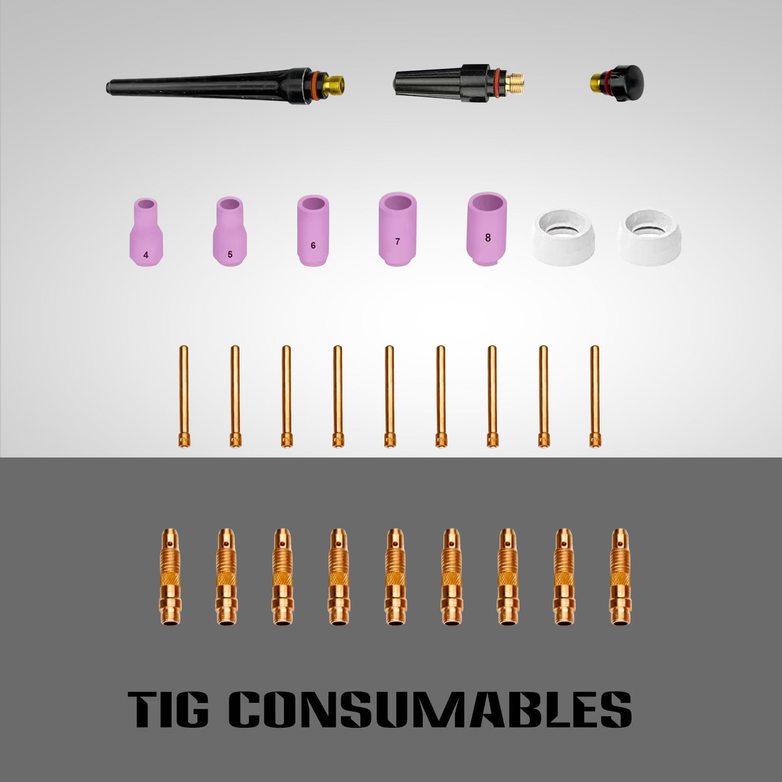 SSimder WP17 TIG Welding Consumables Pack 28Pcs