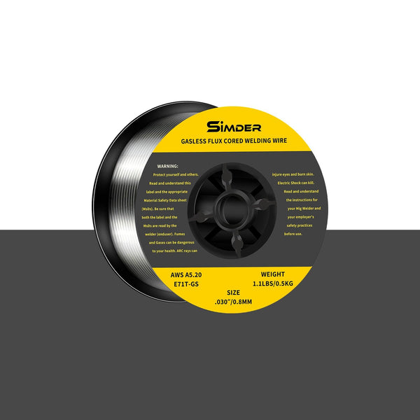 SSimder E71T-GS flux core welding wire spool, 2 lb roll