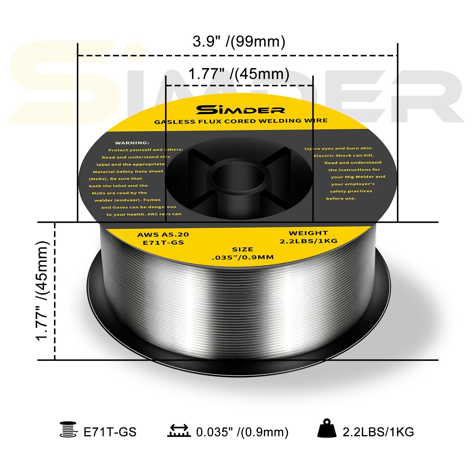 SSimder Flux Core Welding Wire E71TGS.035