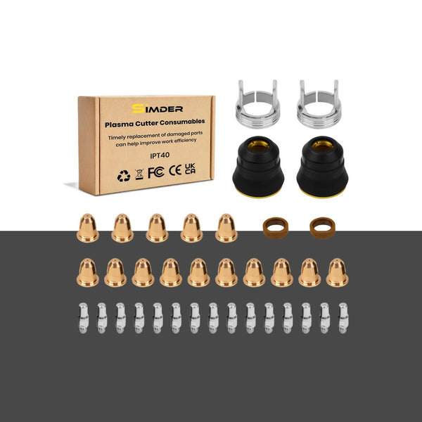 SSimder 36PCS IPT40 Pilot ARC Plasma Cutting Consumables