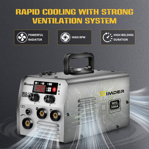 SSimder MIG-140S Gasless 3 in 1 MIG Welder