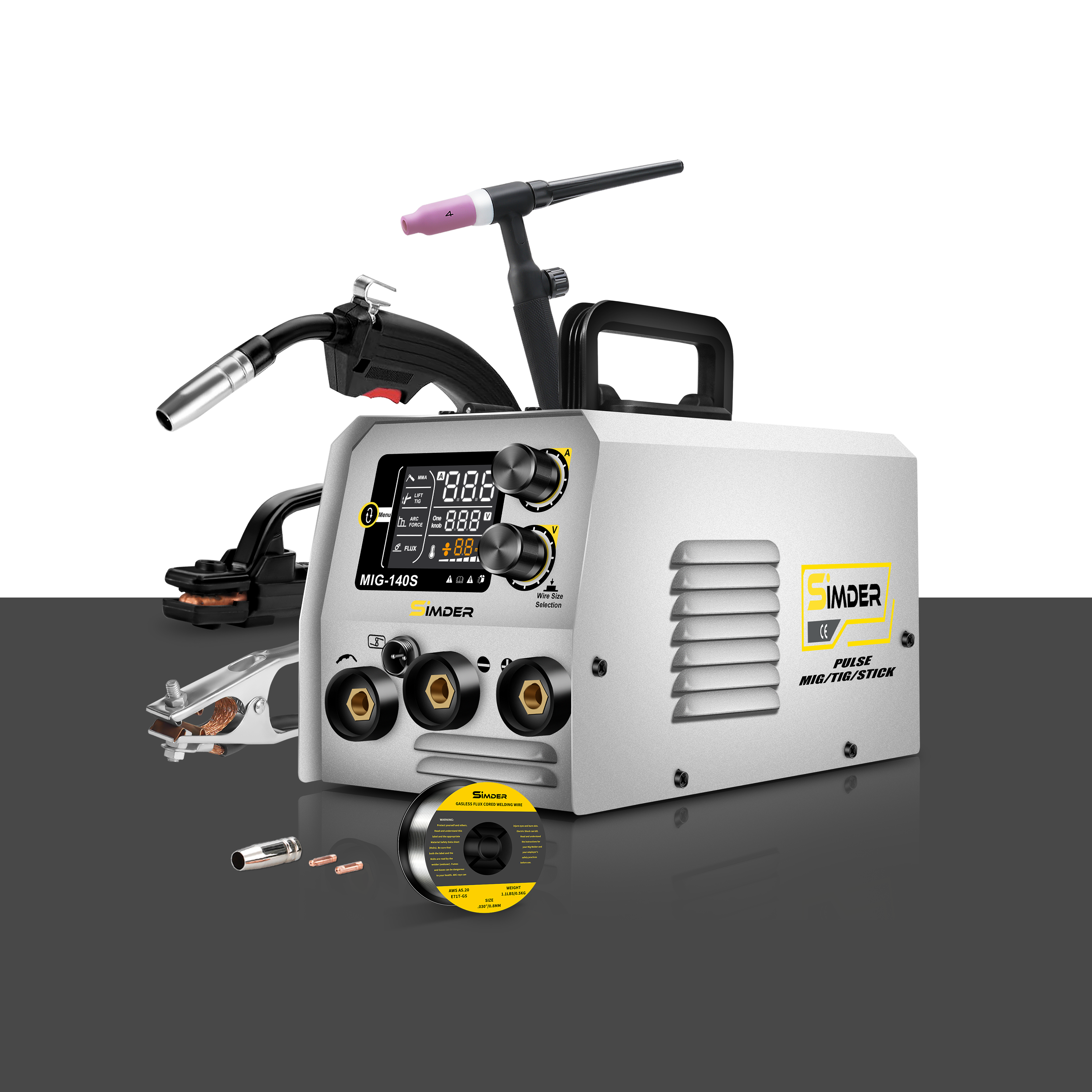 SSimder MIG-140S Gasless 3 in 1 MIG Welder