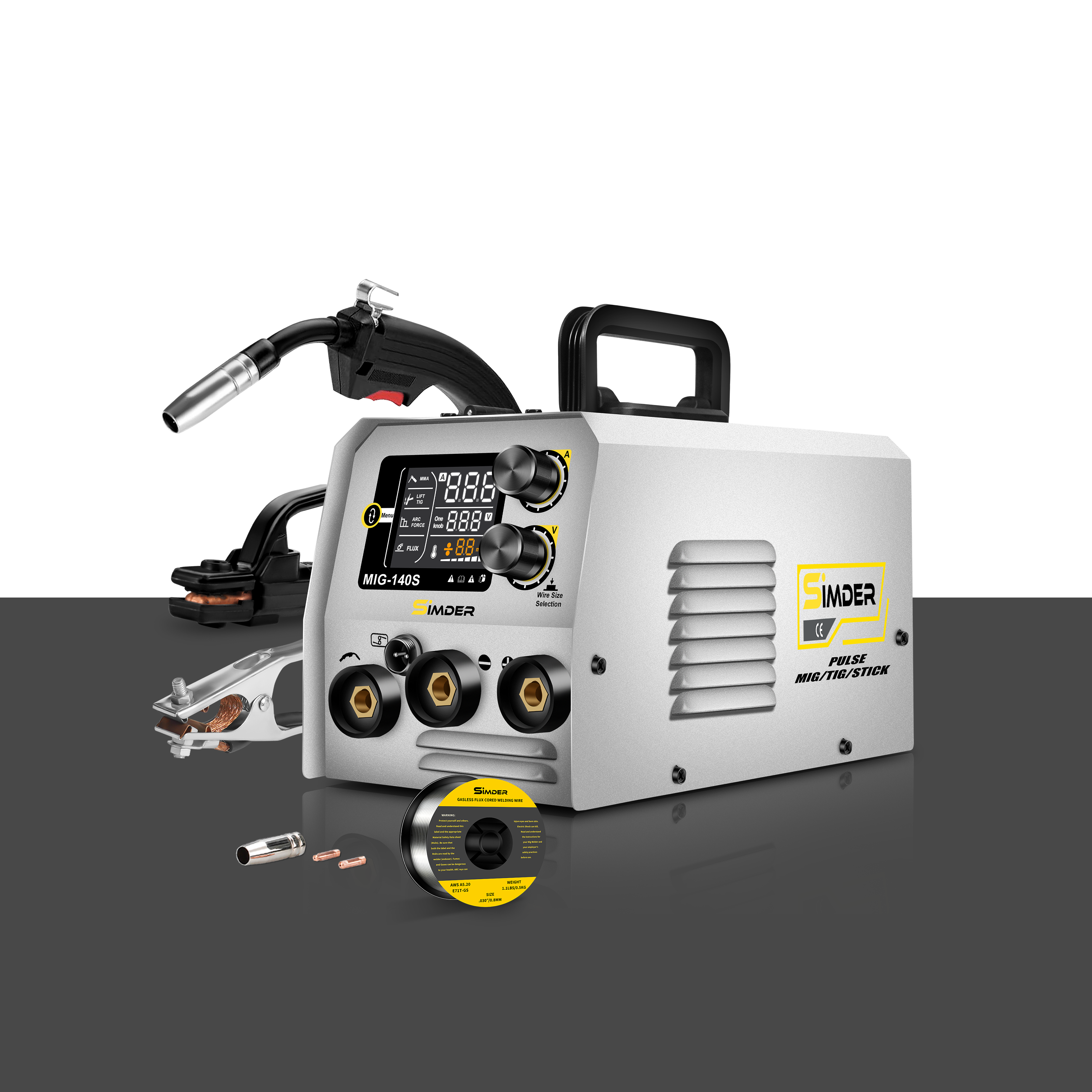 SSimder MIG-140S Gasless 3 in 1 MIG Welder