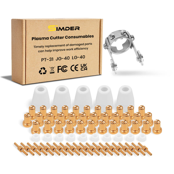 SSimder 67Pcs/71Pcs PT31 Plasma Cutter Consumables