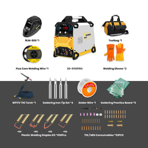 SSimder SD-5010 PRO 5-in-1 Welder, Hot Stapler&Soldering Iron