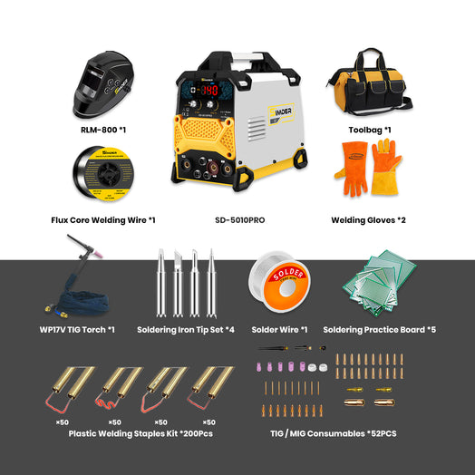 SSimder SD-5010 PRO 5-in-1 Welder, Hot Stapler&Soldering Iron