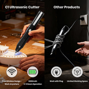 C1 Cordless Ultrasonic Cutter for DIY Maker/3D Printings/Wood Maker