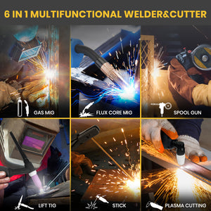 SSimder MIG-250 6 In 1 Welder&Plasma Cutter Welder