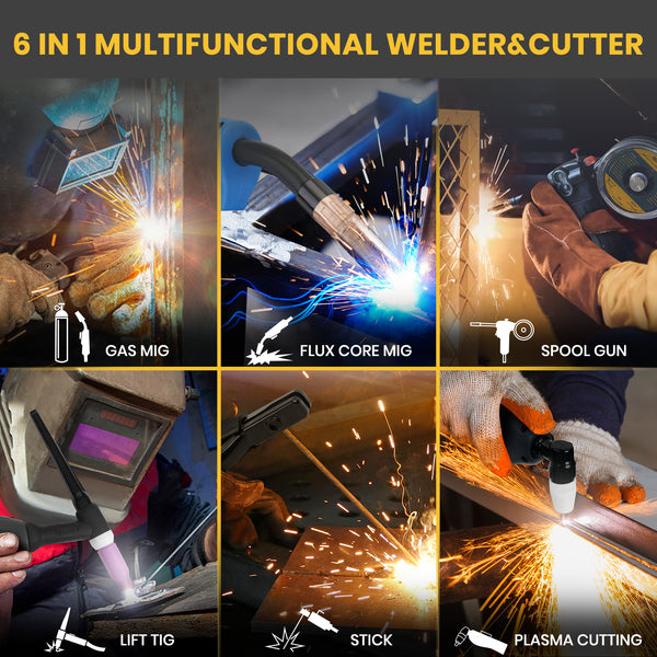 SSIMDER MIG-250 6 In 1 Welder&Plasma Cutter Welder