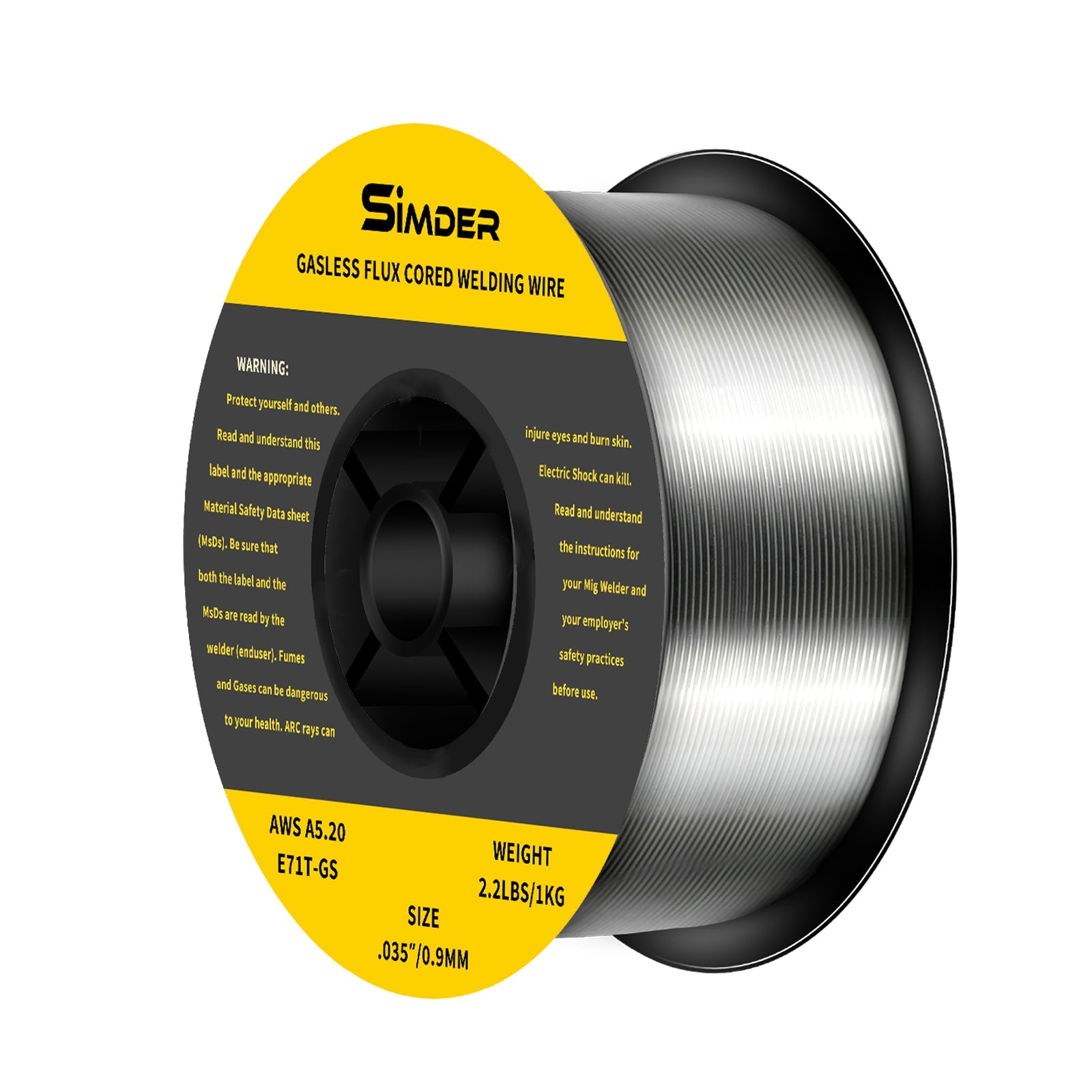SSimder Flux Core Welding Wire E71TGS.035 2lbs - Welding