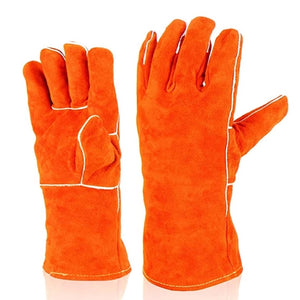 Welding Gloves Work Welder's Cowskin Leather Barbecue Gloves - S SIMDER WELDER